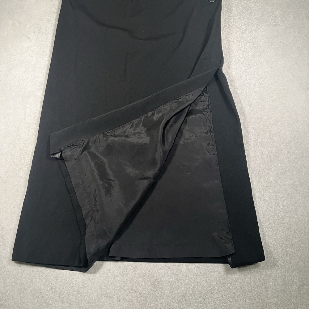 Annex Women's Size 12 Black 100% Wool Midi Skirt Button Front A-Line *EUC - Picture 2 of 10